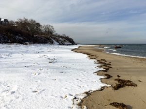 Cape Cod beach in Winter